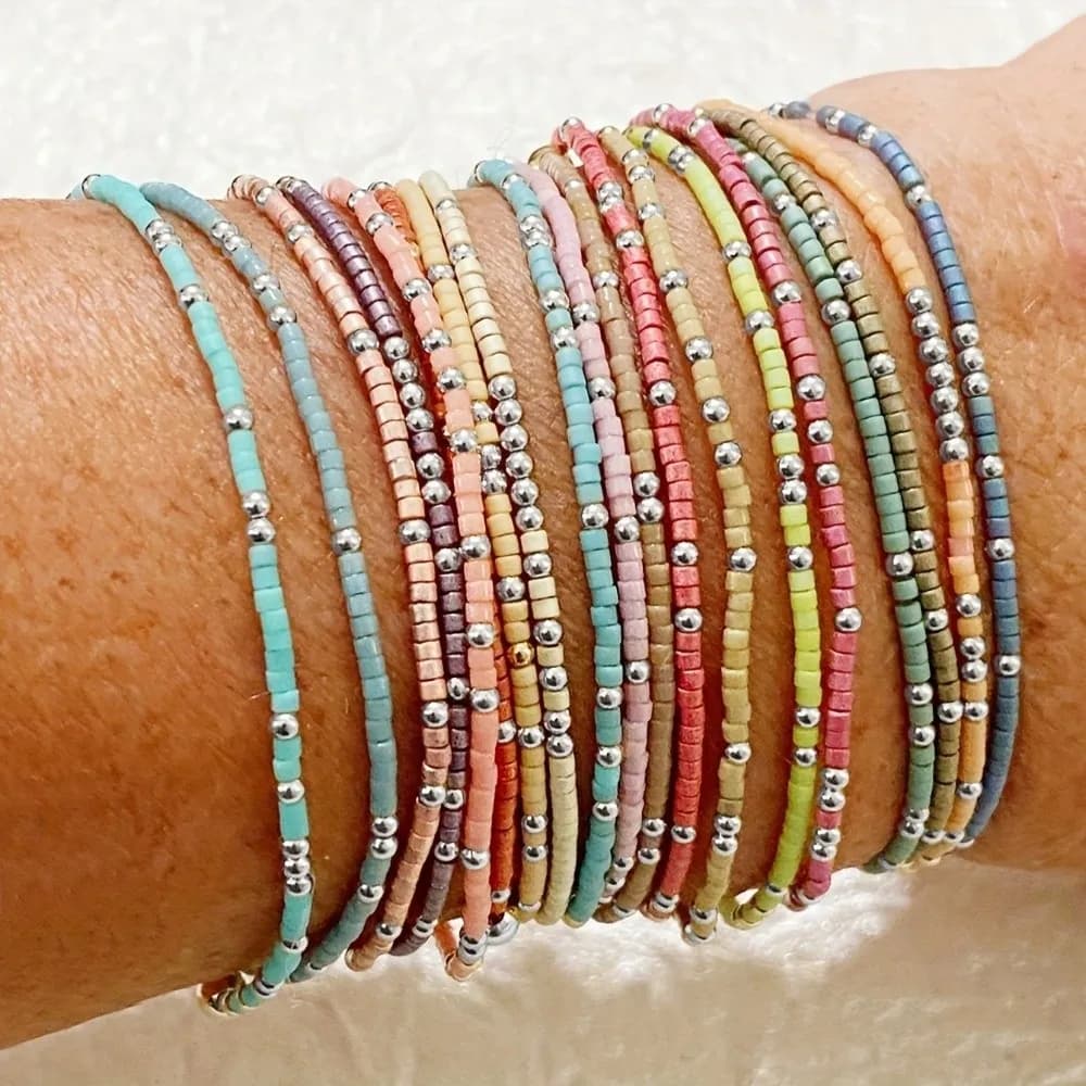 Colorful Beaded Bracelet Set