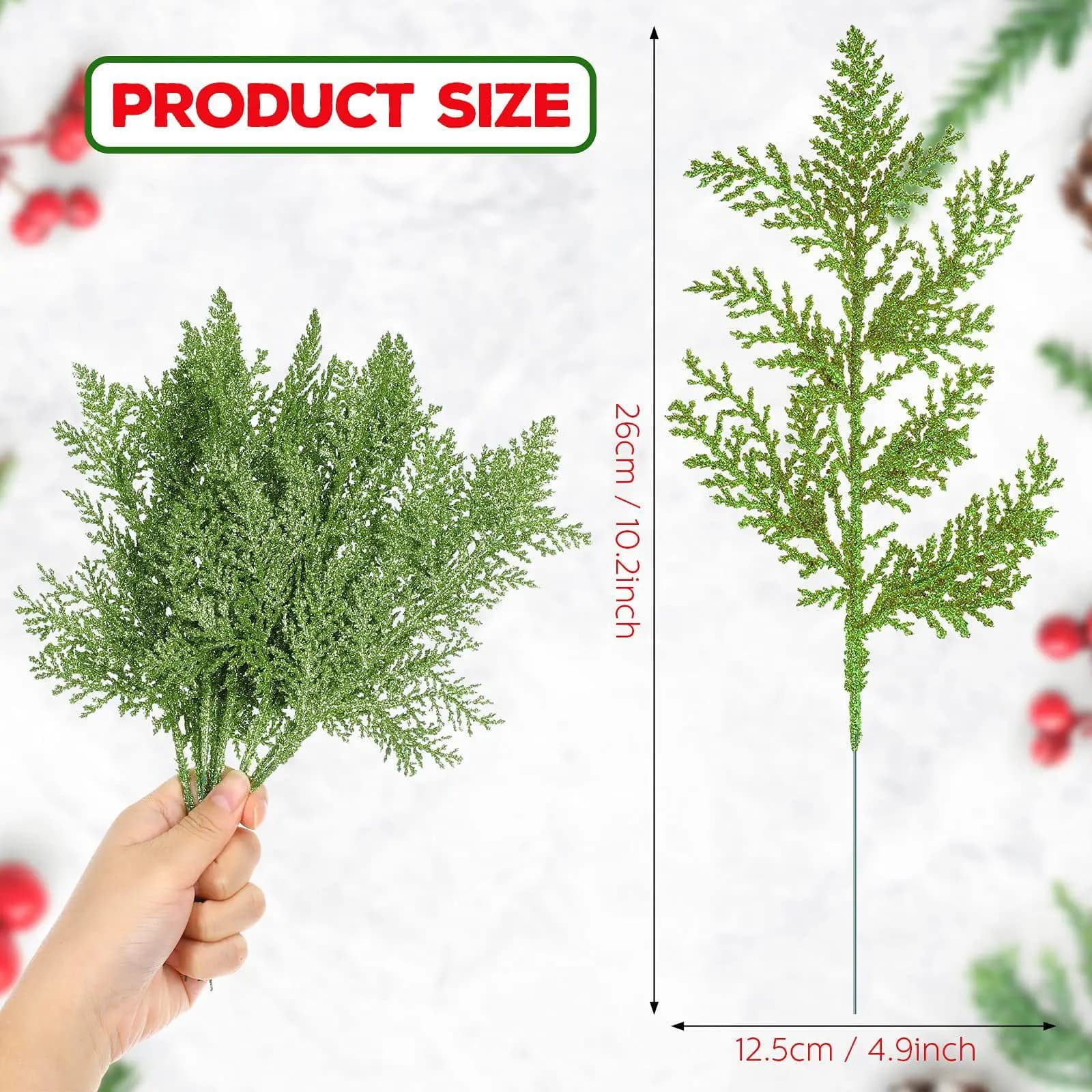 Glitter Branches Artificial Berry Floral Stems