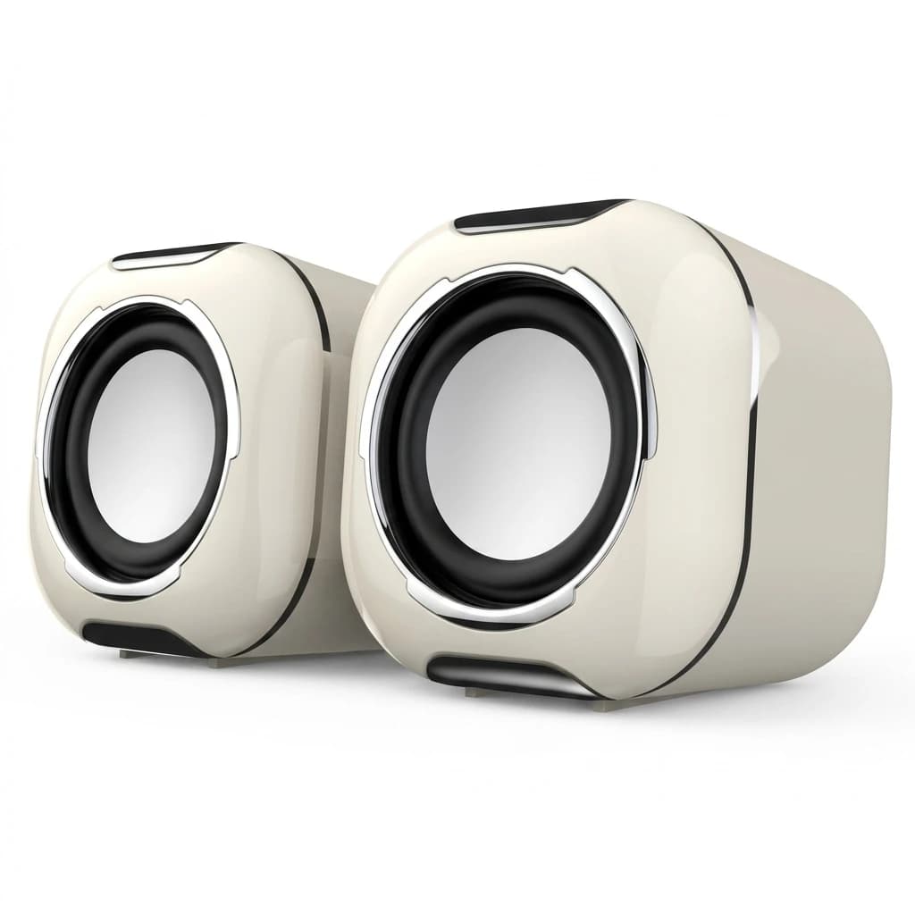 Mini Desktop Computer Speakers with Dual Bass