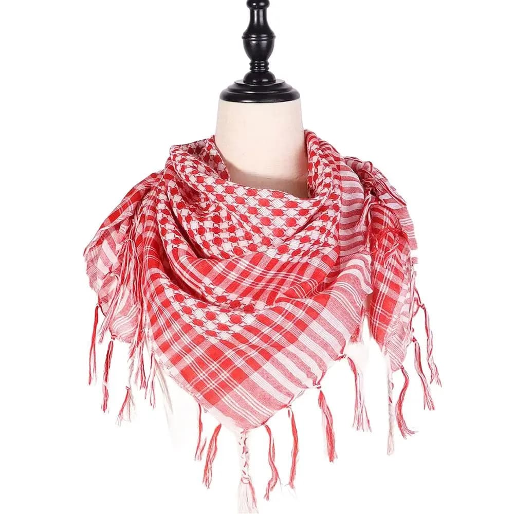 Arabic Scarf Large Arab Shemagh Headscarf with Tassel Costume Head Neck Scarf Head Neck Face Wrap for Men Women