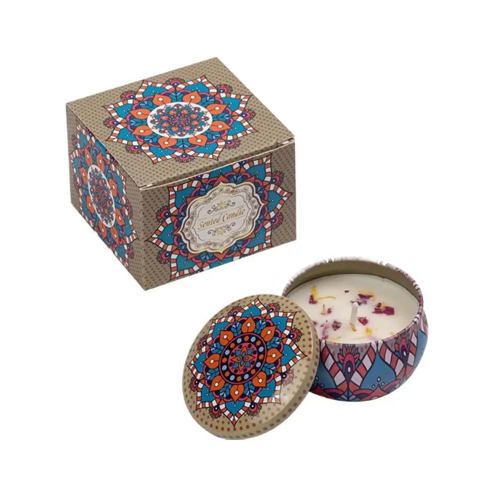 Soy Wax Scented Candle with Dried Flowers