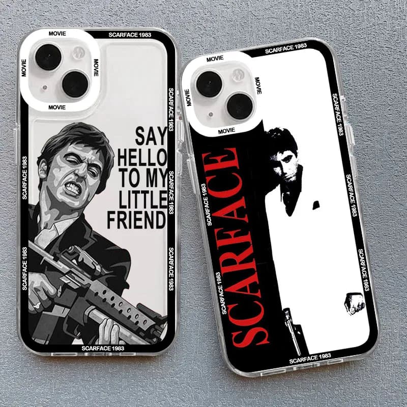 Scarface 1983 Film Al Pacino Movie Phone Case for IPhone 11 12 13 Mini 14 15 16 Pro XS MAX 8 7 Plus X XR Shockproof Cover Fundas