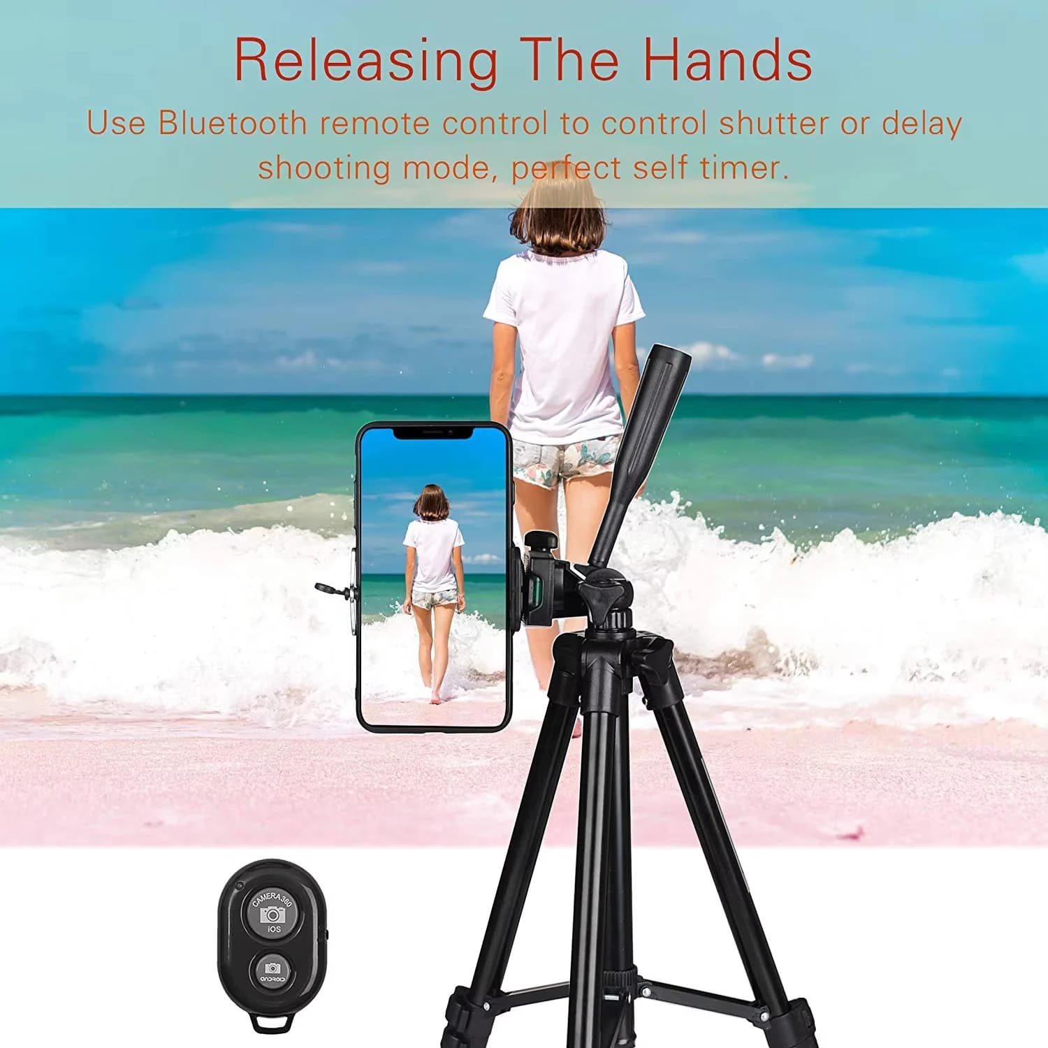 Universal Camera Tripod Stand with Phone Holder