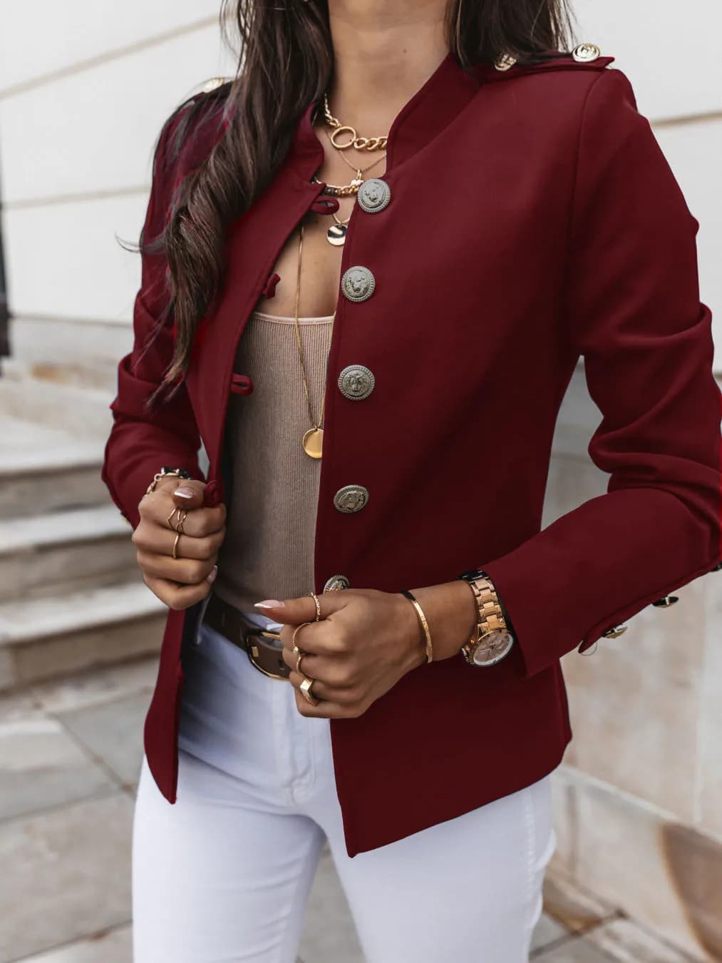 Women's Long-Sleeved Slim Fit Blazer