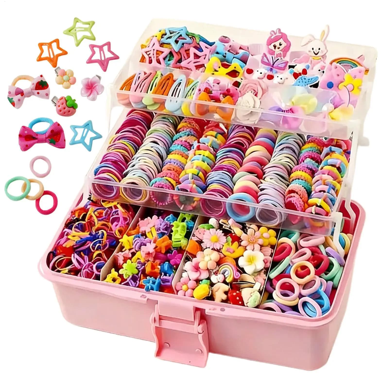 Hair Accessories for Girl Elastic Barrettes Girls Hair Accessories Set for Carvinal Birthday Holiday Stocking Stuffer Dress