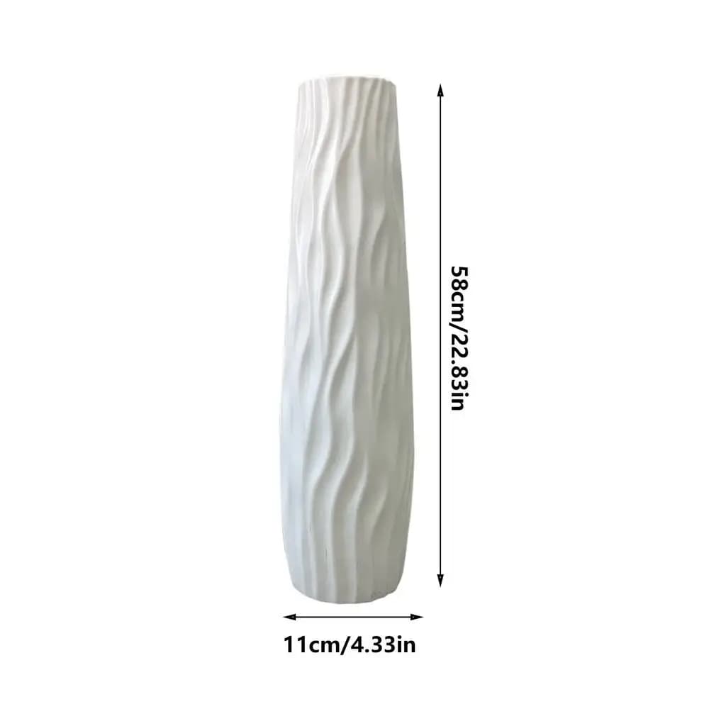 Tall Floor Vase with 3D Relief Design