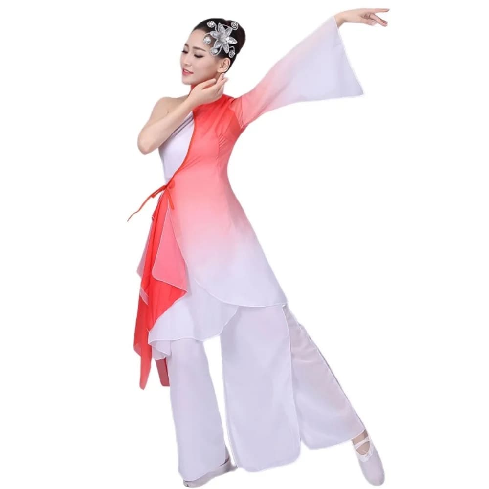 Chinese Dance Costume with Water Sleeves