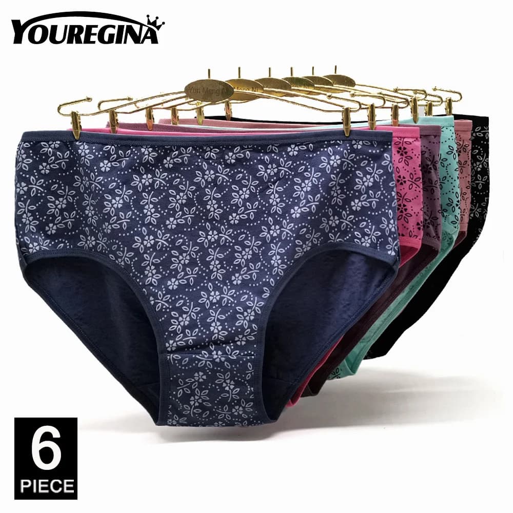 Women's Cotton Briefs Mid-Rise Six-Pack