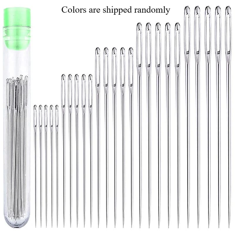 Large Eye Stitching Needles Set, 25 Pieces