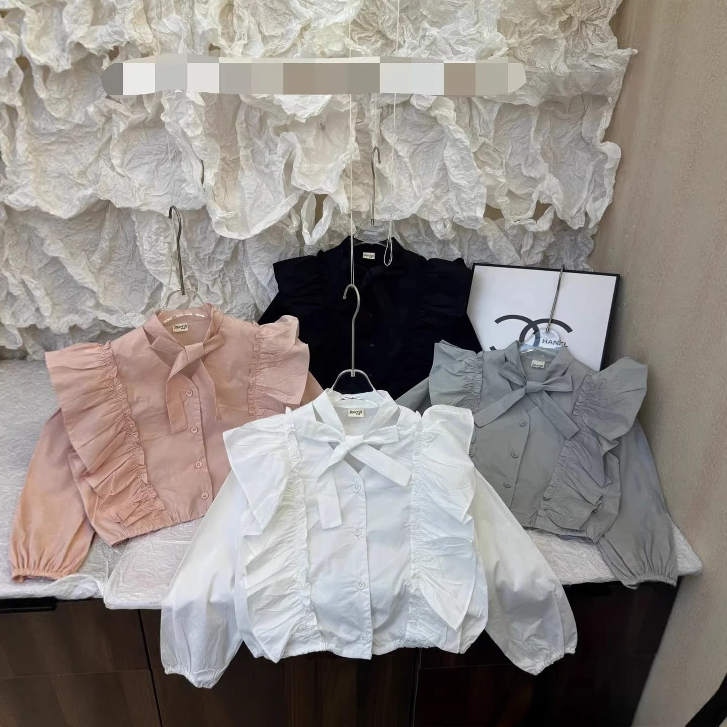 Kids clothes Girls Shirt  2026 Spring Korean Version Foreign Style Lace blouse white