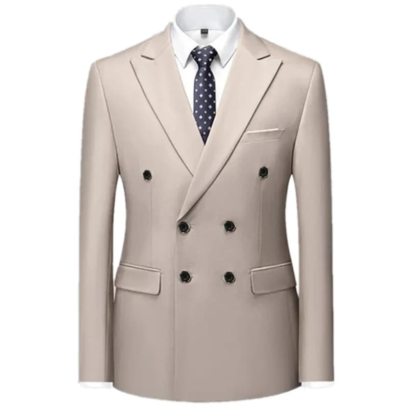 Men's Double Breasted Peak Lapel Blazer
