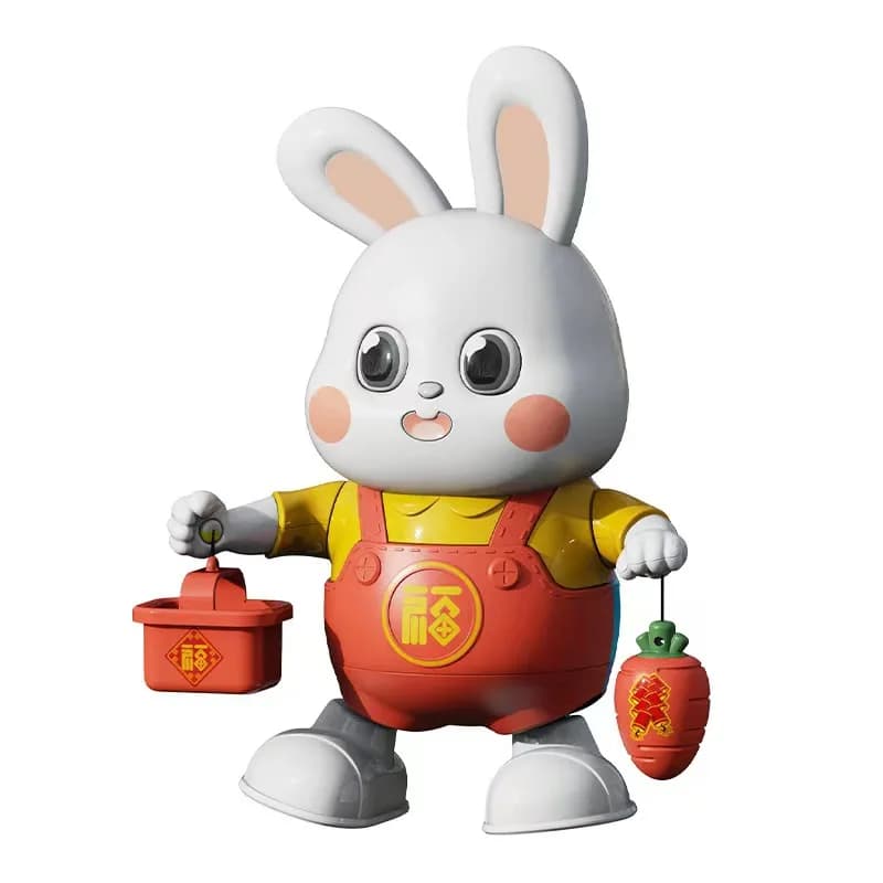 Tiktok the same robot electric dance small rabbit light music children educational luminous toys