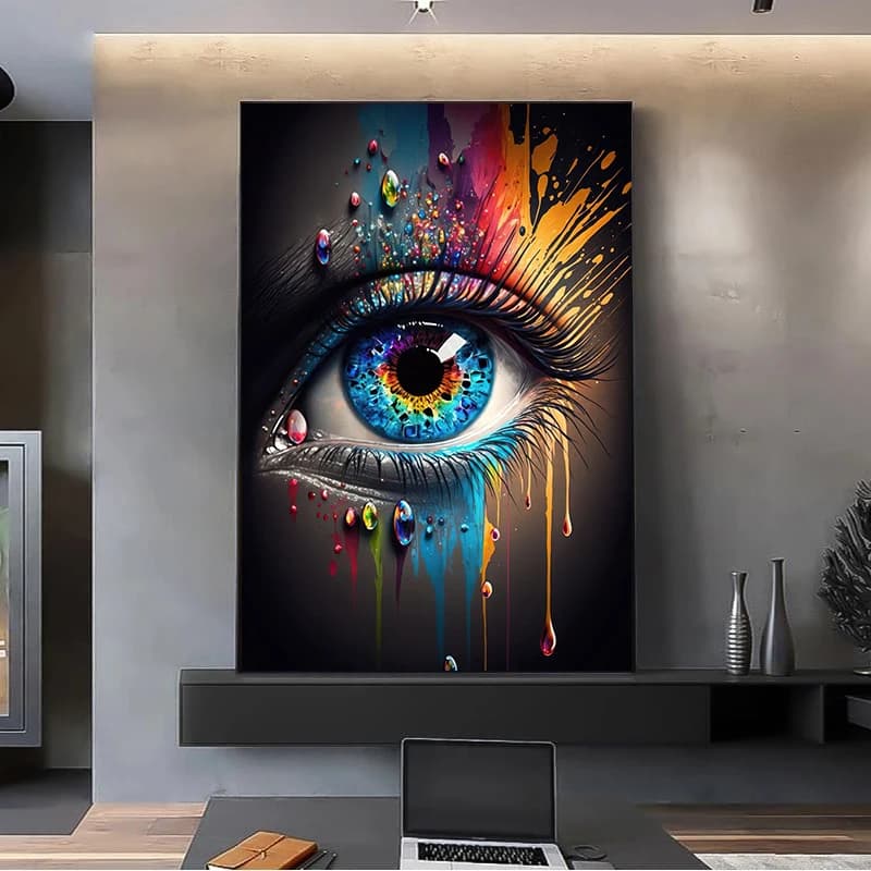 Abstract Eye Features Canvas Wall Art Print