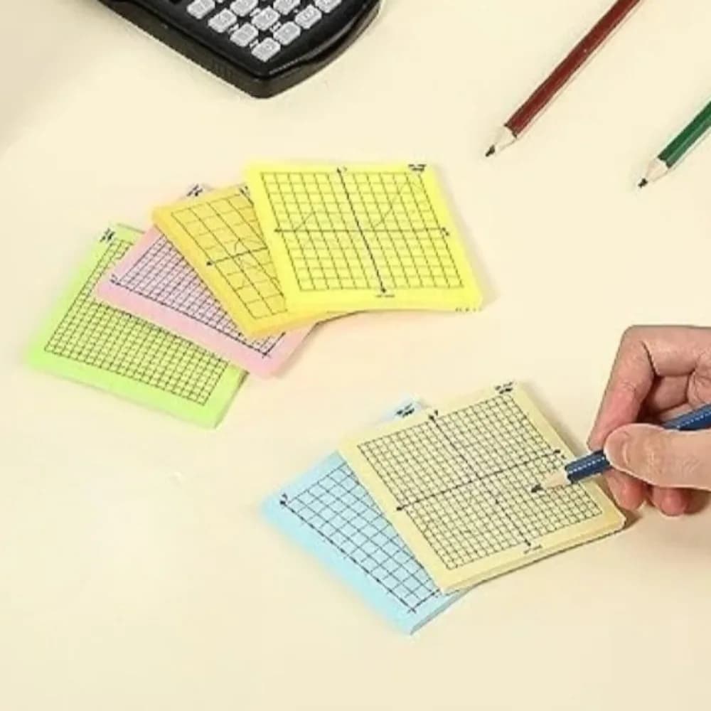 Sticky Notes Pad with Grid Pattern