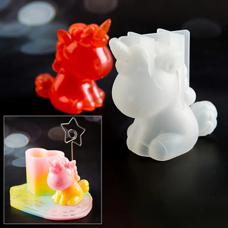 1 Unicorn Silicone Mold - Flexible Translucent Craft Mold for DIY Soap, Resin, and Home Decoration Perfect for Creative Projects