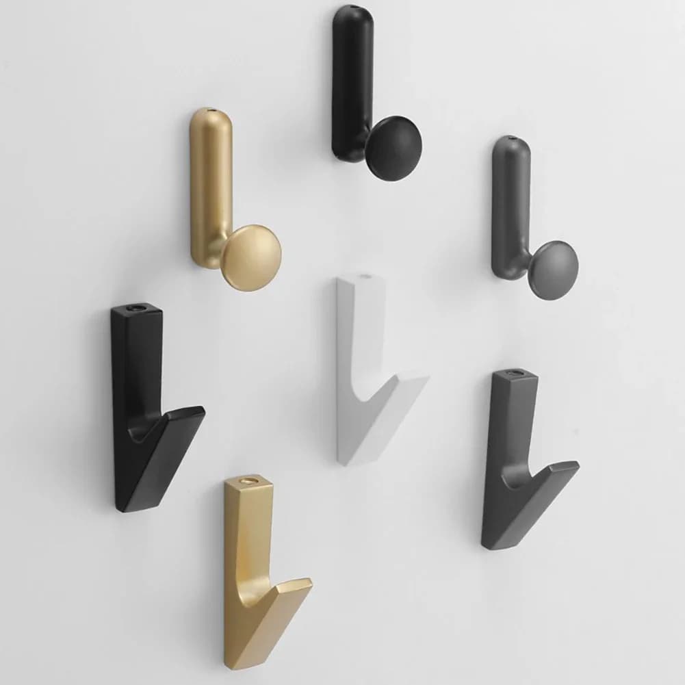 Bathroom Accessories Wall Hooks Wall Coat Rack Wall Hooks for Hanging Clothes Hook for Bags Gold Hangers for Kitchen Towels
