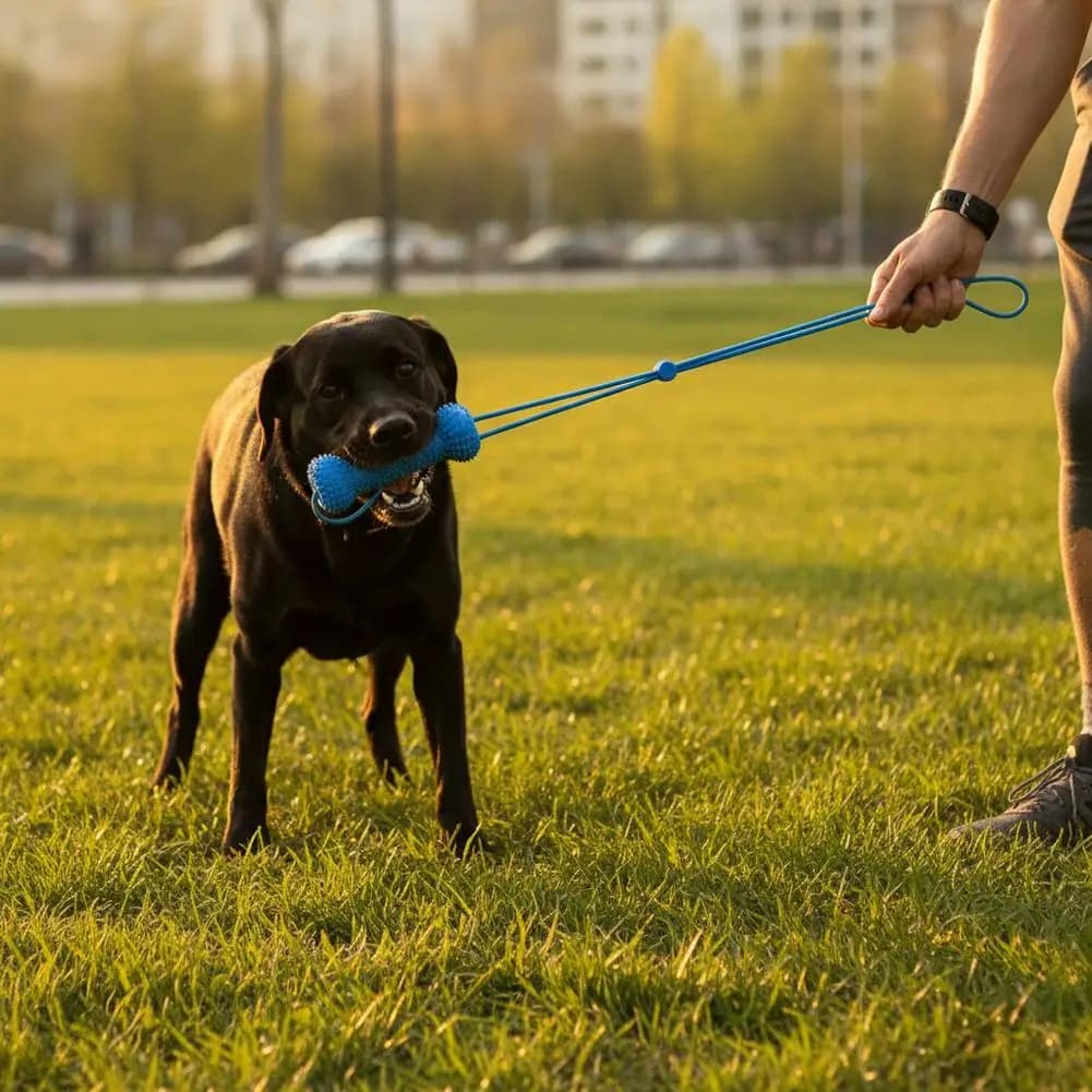 Dual-Action Canine Dental Chew Toy