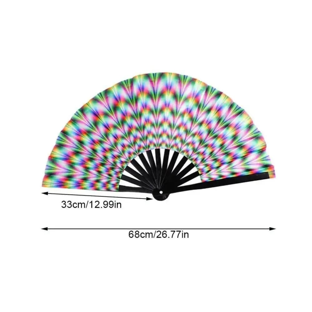 UV Fluorescent Folding Hand Fan