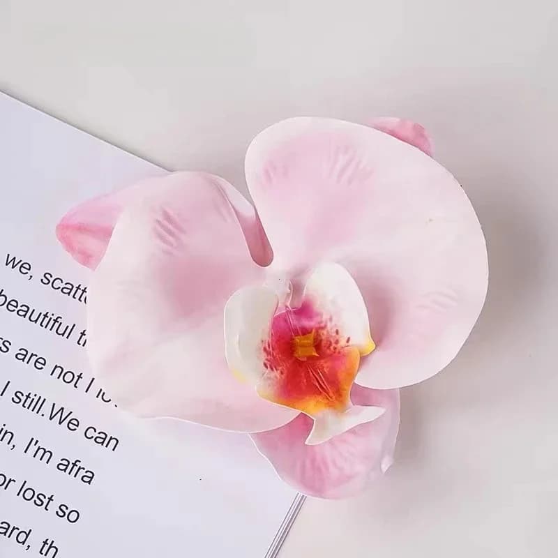 Pink Orchid Flower Hair Clip