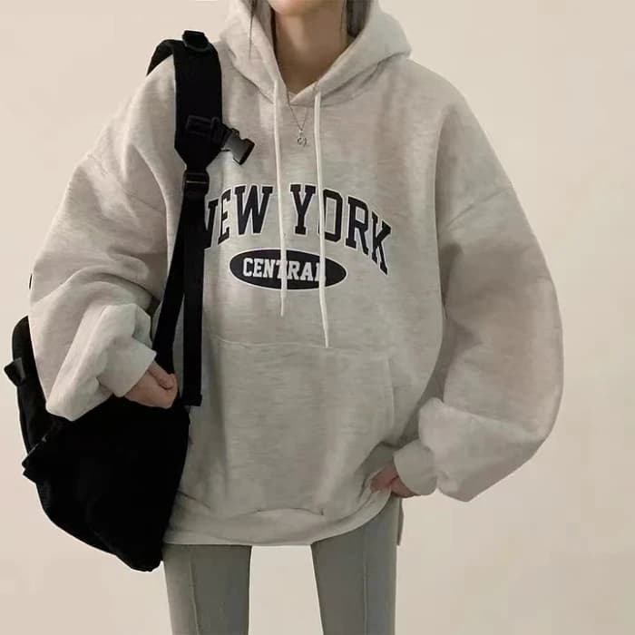 Oversized Fleece Hoodie Long Sleeve Sweatshirt