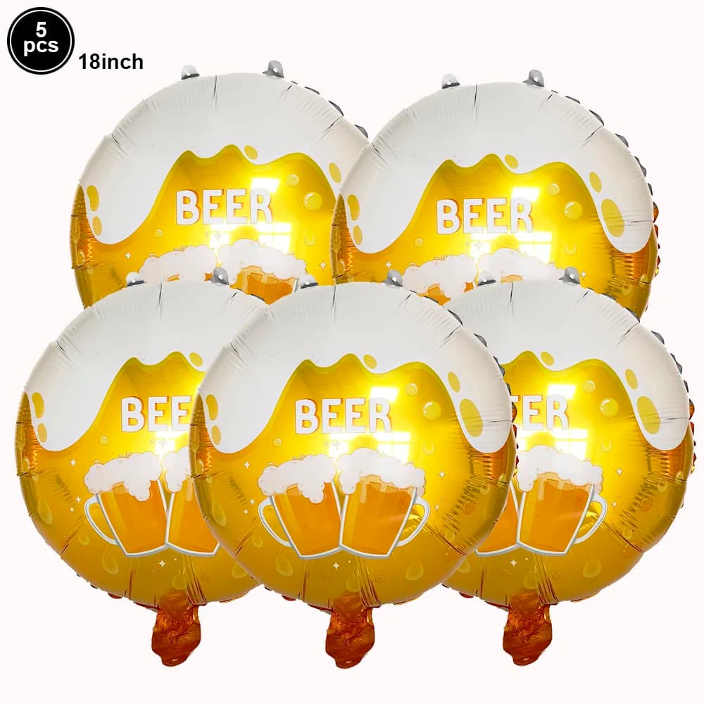 Adult Birthday Party Whisky Champagne Beer Cups Balloon Beer Cheers Father's Day 30th 40th 50th 60th Birthday Party Decor