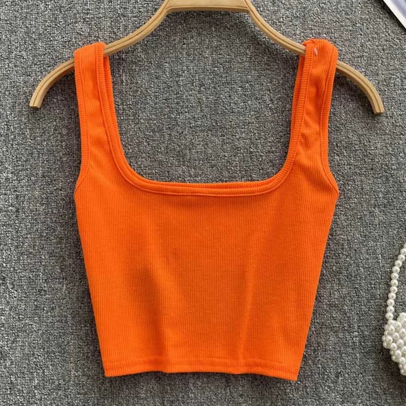 Women's Backless Y2K Crop Tank Top
