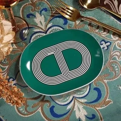 Ceramic Bone China Oval Condiment Plate Set