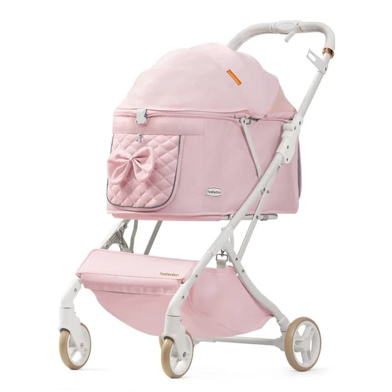 Dog Stroller Foldable Breathable Puppy Carrier Universal Front Wheel 360 ° Strollers	portable Pet Travel Supplies Accessories