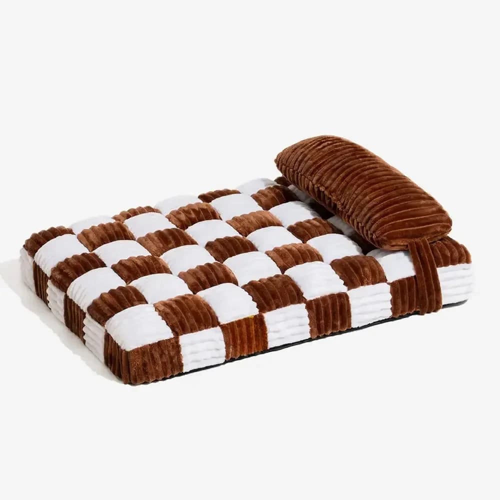 Handmade Plush Orthopedic Dog Bed with Pillow