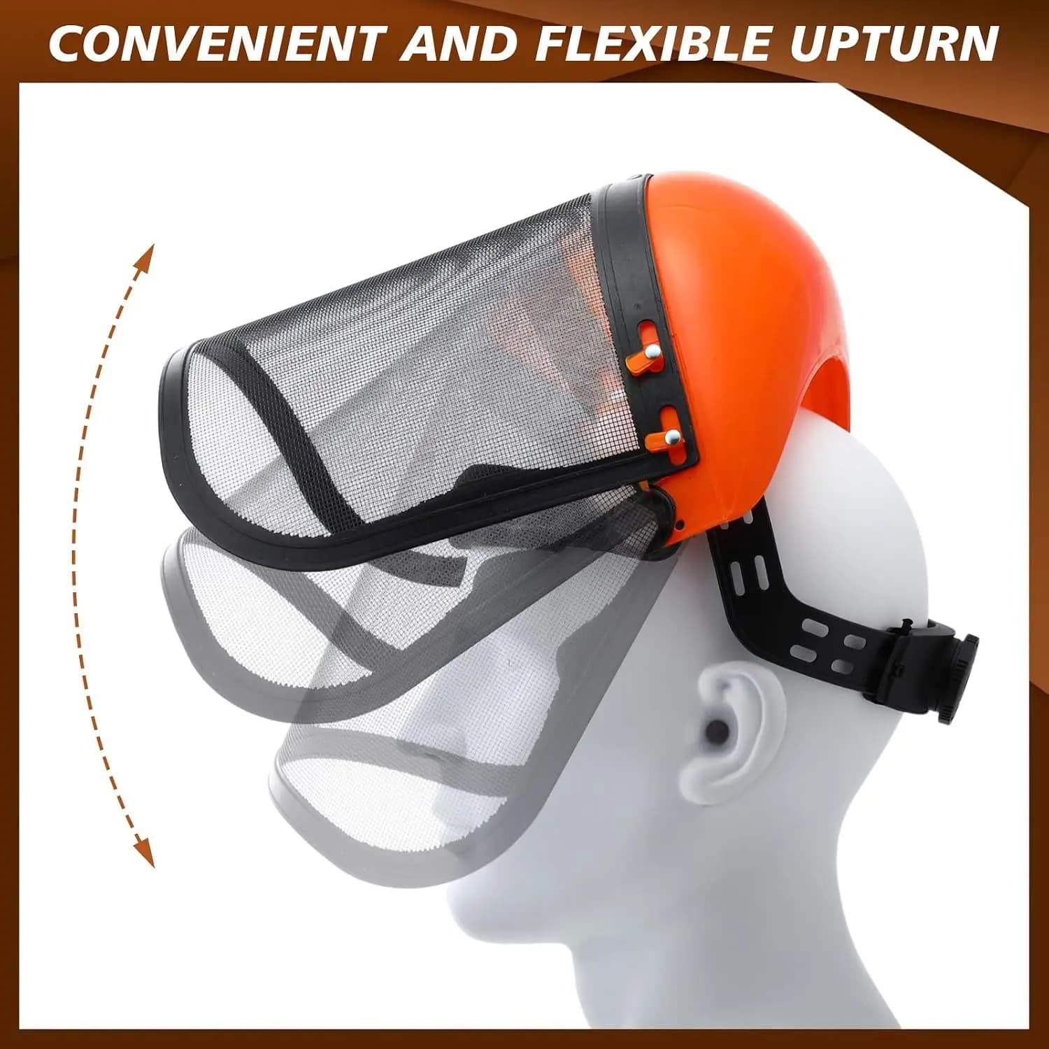 Garden Grass Trimmer Helmet Hat, Full Face Mesh Visor, Brush Cutter Yard Mowing Face Cover Guard Sabary Safety Face Shield