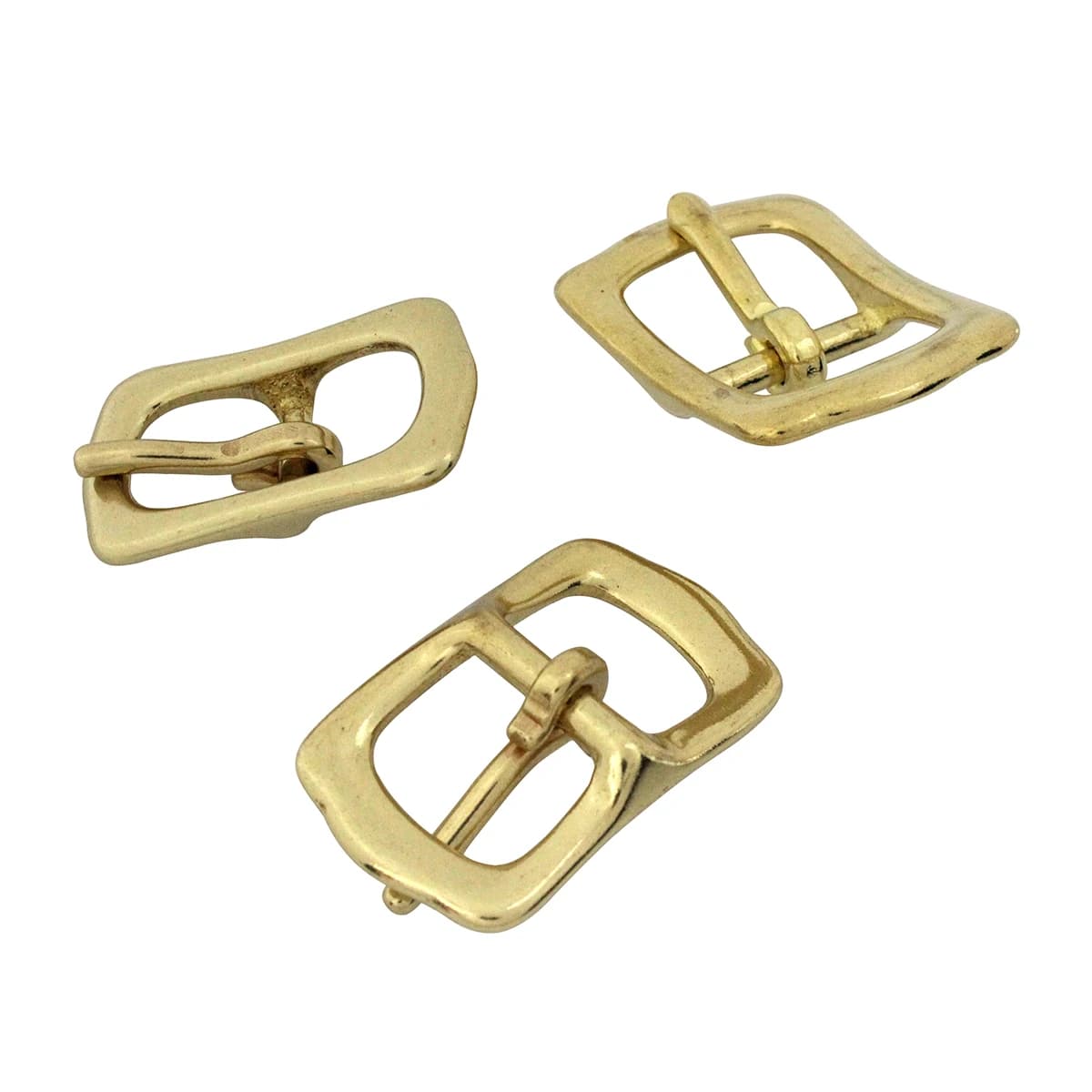 Solid Brass Belt Buckle Tri Glide Middle Center Bar Buckle for Leather Craft Bag Strap Garment Belt Bridle Halter Harness