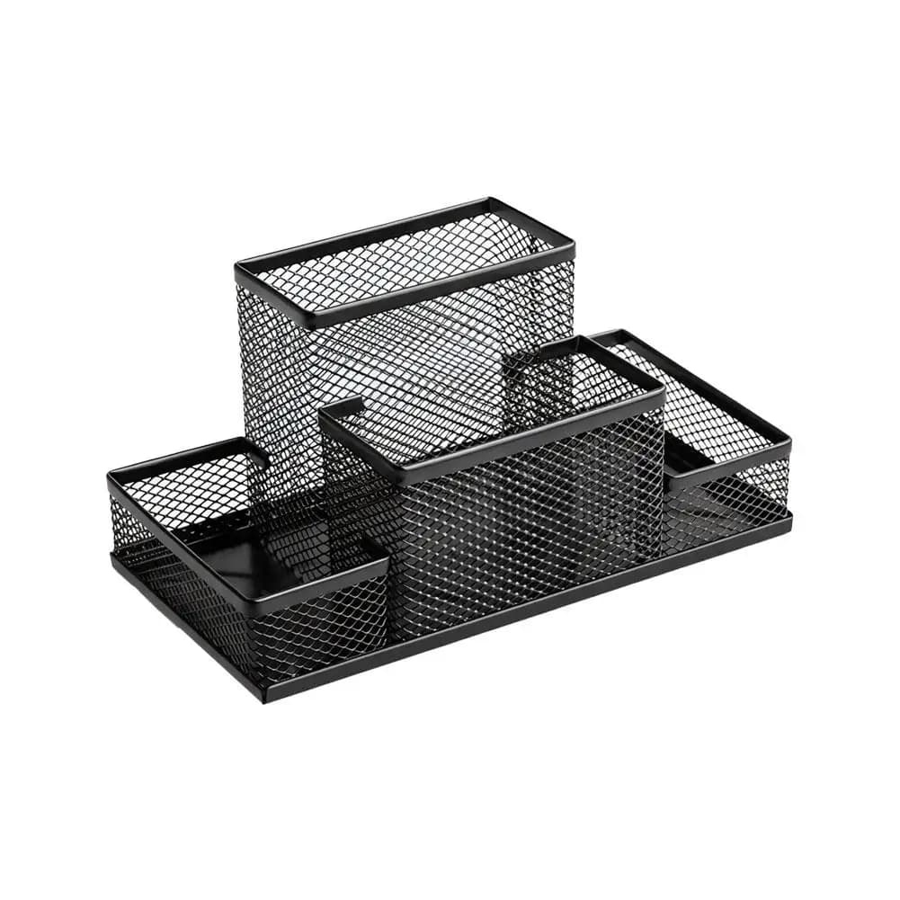 Mesh Desk Organizer Office Supplies Caddy With Pencil Holder And Storage Baskets Stationery Holder Office Supplies For Desktop