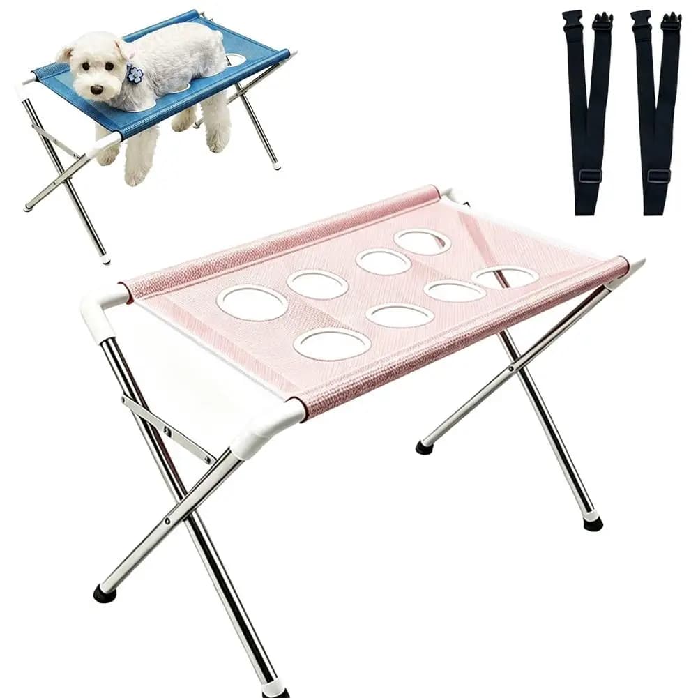 Portable Pet Grooming Stand with Mesh Deck