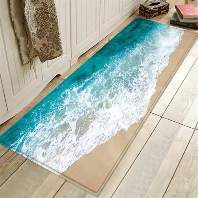 Seascape Print Bath Mat 40x120cm