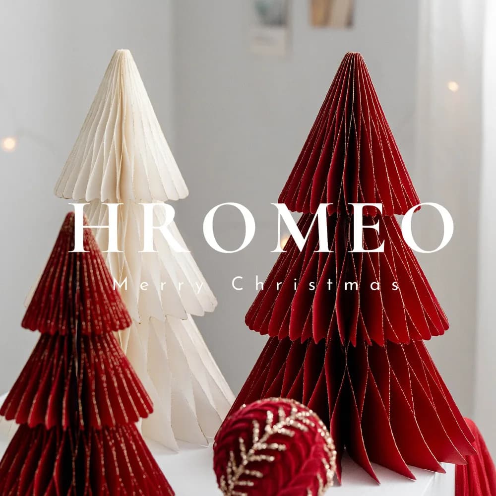 Christmas Paper Tree Ornament Desktop Decor New Year Home Ins Decor home office home decor accessories outdoor