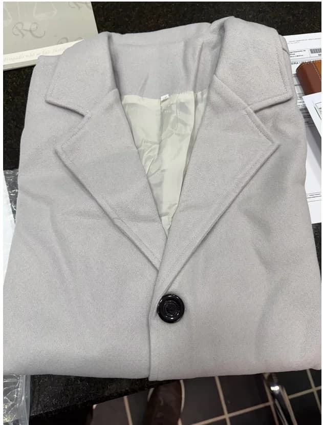 Men's Wool Overcoat Mid-Length