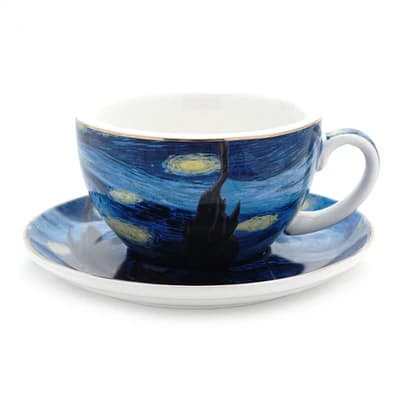 Van Gogh Starry Night Ceramic Coffee Cup Set