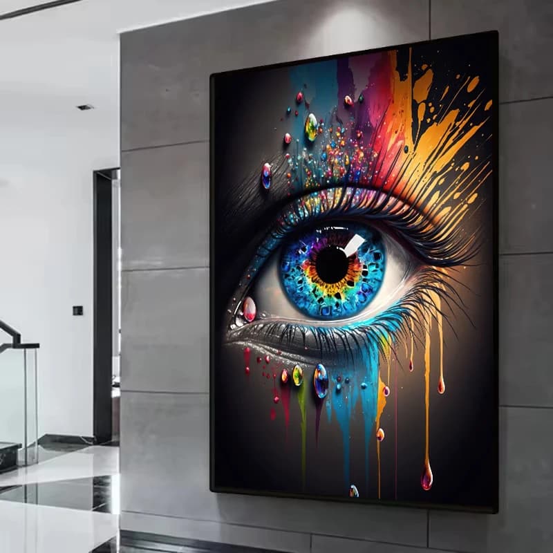 Abstract Eye Features Canvas Wall Art Print