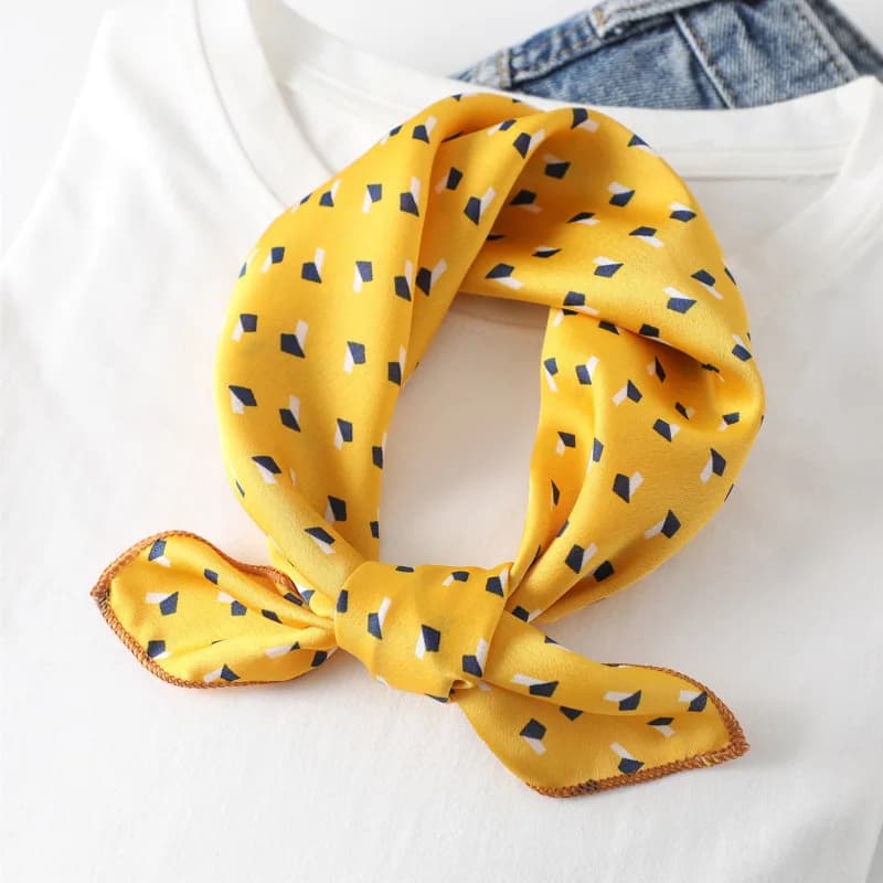 Women's Square Silk Retro Head Scarf