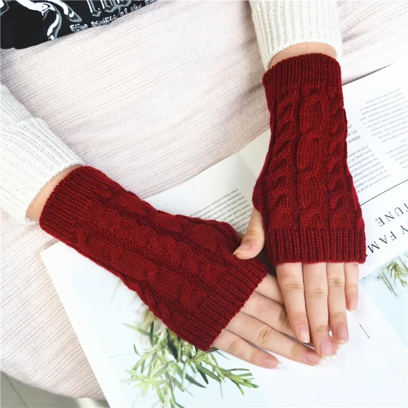 Women's Fingerless Hand Warmer Gloves