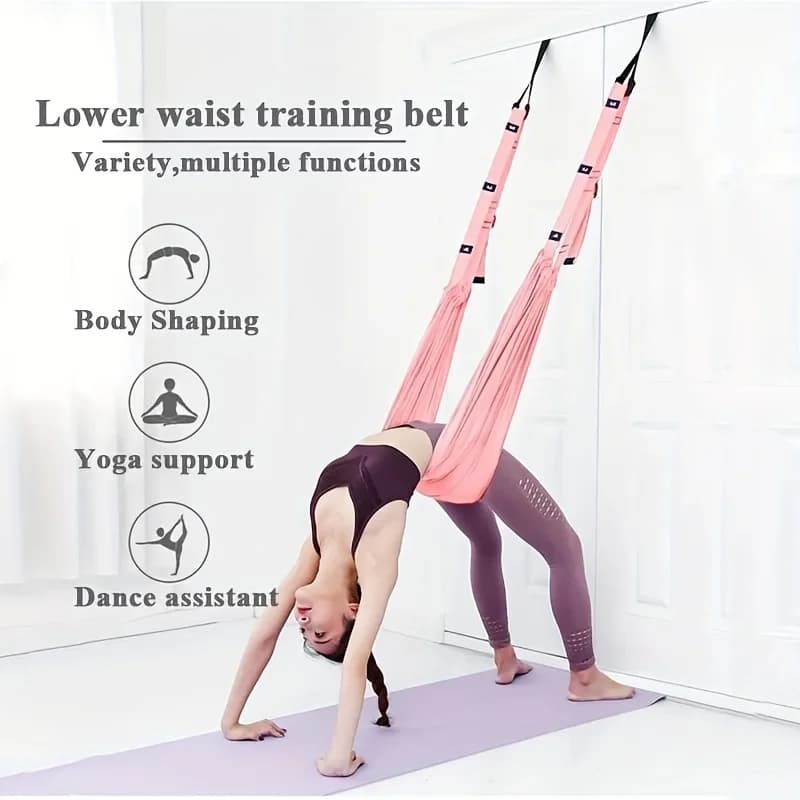 Adjustable Aerial Yoga Strap with Door Anchor