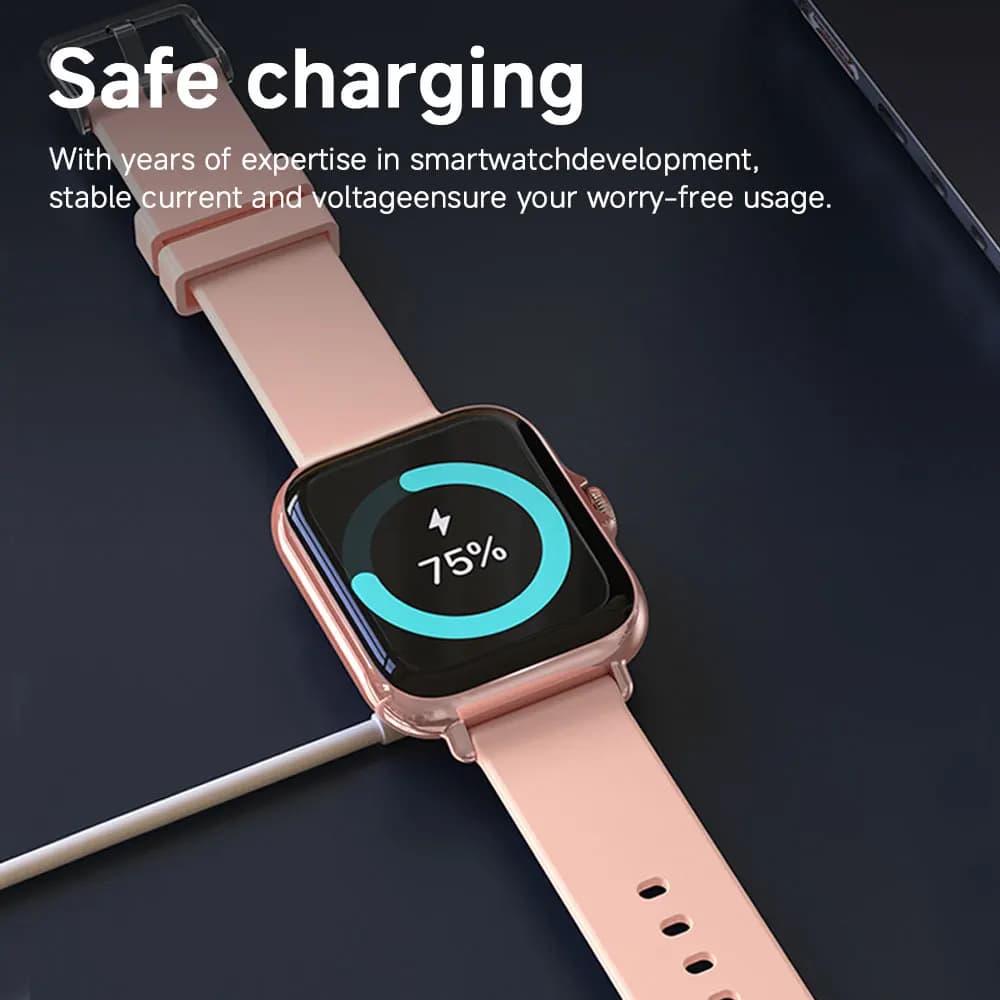 Smart Watch for Android iOS Ultra Low Power Bluetooth Calling Fitness Tracker Music Control Voice Assistant Metal Body Sports