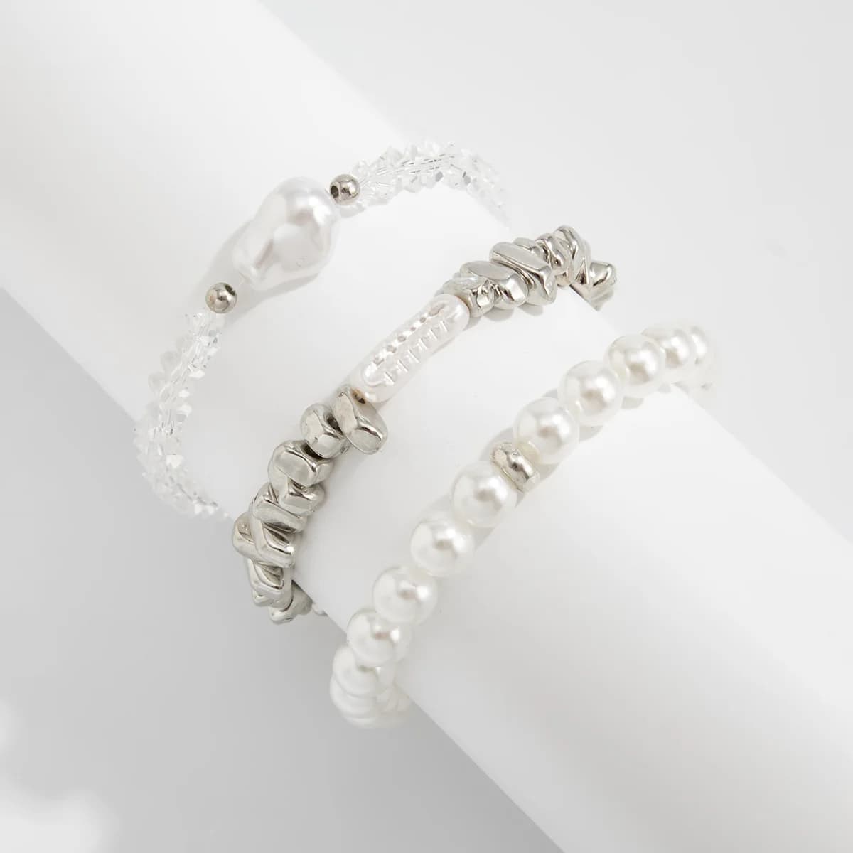 Vintage Pearl Bead Chain Bracelet