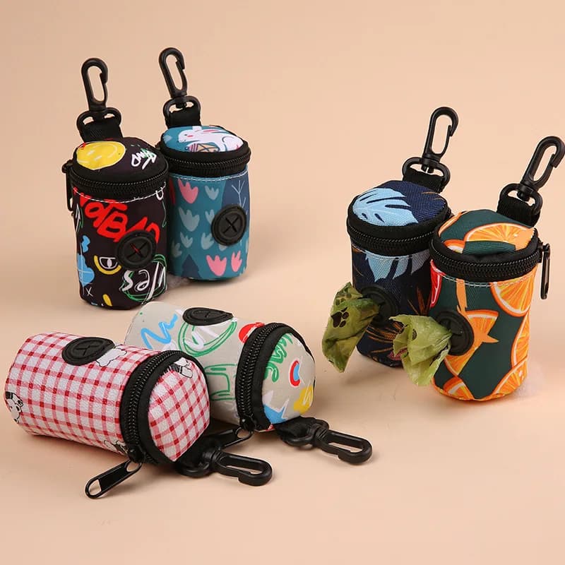 Pet Dog Poop Bags with Holder Outdoor Training Waste Disposal Bag Handy Durable Doggy Trash Bag for Walks And Hikes