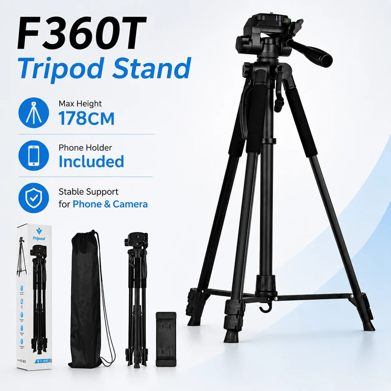 360° Portable Camera Tripod Stand
