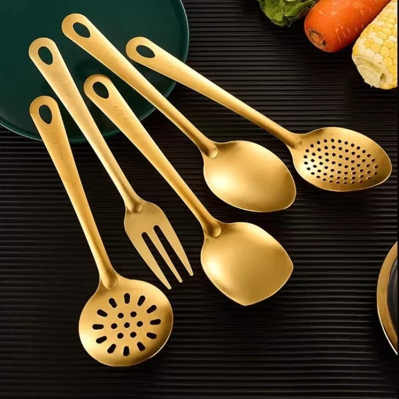 Stainless Steel Kitchen Utensil Set with Soup Spoon