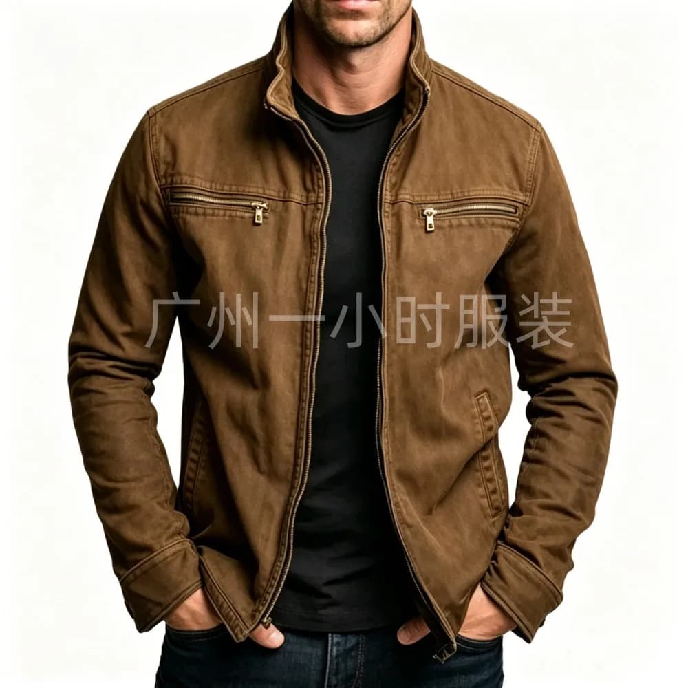 Men's Retro Casual Long Sleeve Jacket