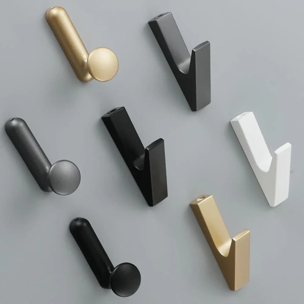 Bathroom Accessories Wall Hooks Wall Coat Rack Wall Hooks for Hanging Clothes Hook for Bags Gold Hangers for Kitchen Towels