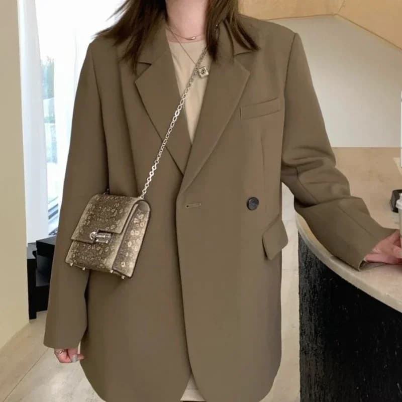 Black Oversized Blazer Jacket for Women