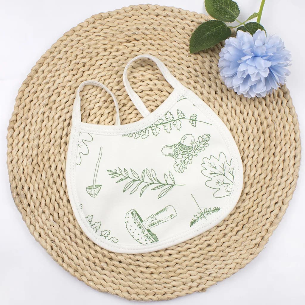 Baby Bib Newborn Products Baby Printed Waterproof Lace Up Bib Children's Boy and Girl Eating Bib Drool Towel Absorbent Towel